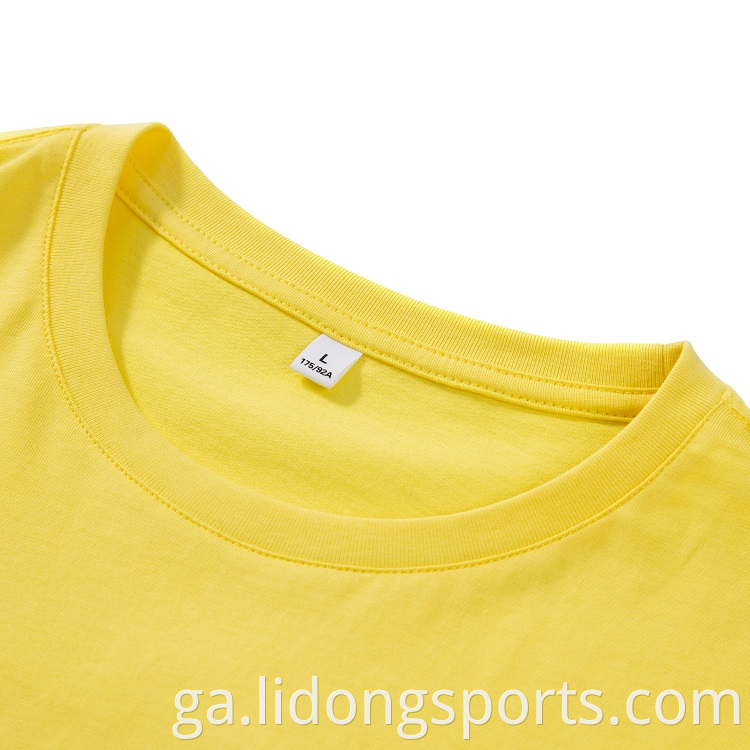 T-Léine Bogearraí Unisex Plain 100% Bairr ócáideacha Cotton Bairr T-Léinte O-T-T-Neck Fir